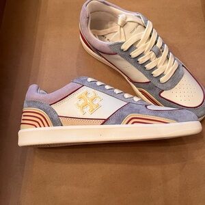 Tory Burch Red and Cream Sneakers